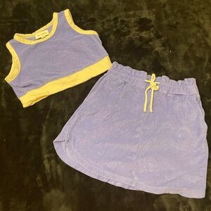 Free Assembly Terry Cloth  Skirt Set